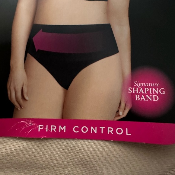 Maidenform Curvy Cooling Shaping Thong Firm Control Beige Plus Size 3X NEW - Picture 3 of 7
